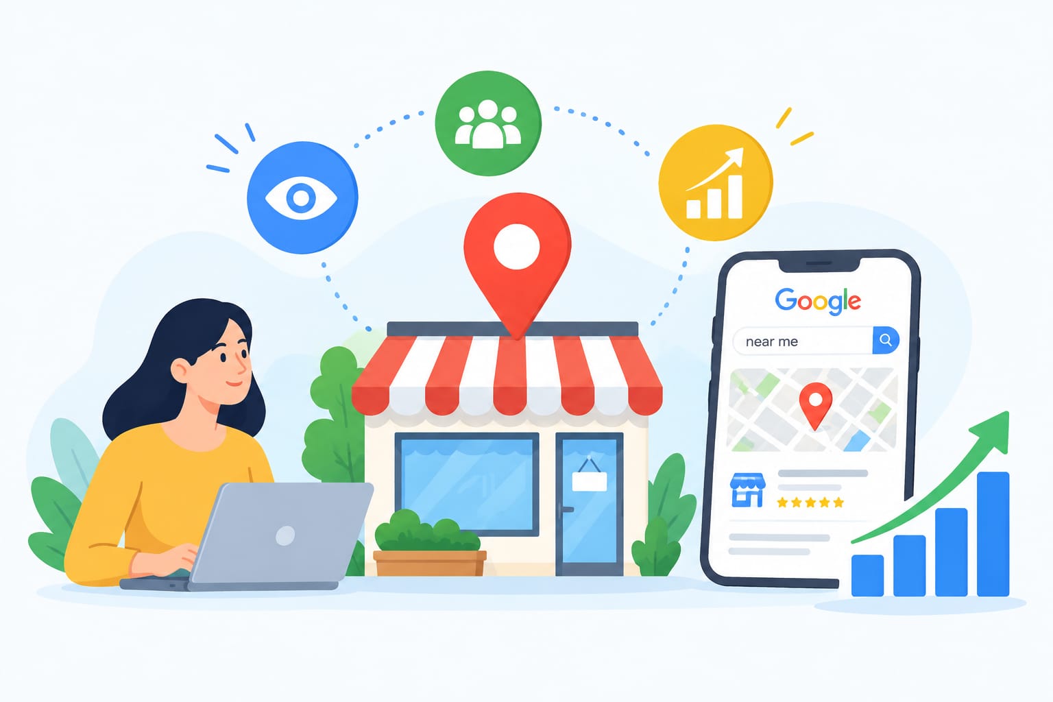 Local SEO helps businesses improve Google Search and local visibility